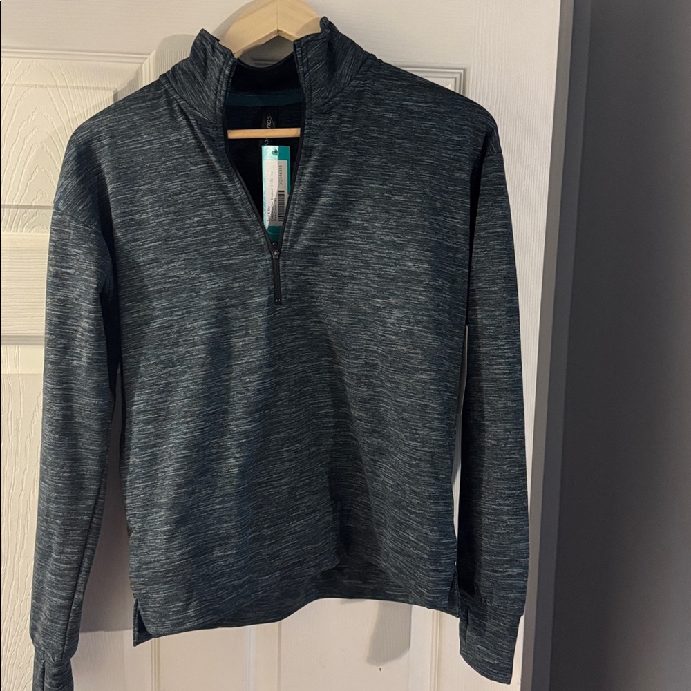 Teal Quarter-Zip Pullover